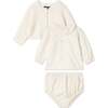 Woven 2Pc Set and Cardigan Cream - Mixed Apparel Set - 1 - thumbnail