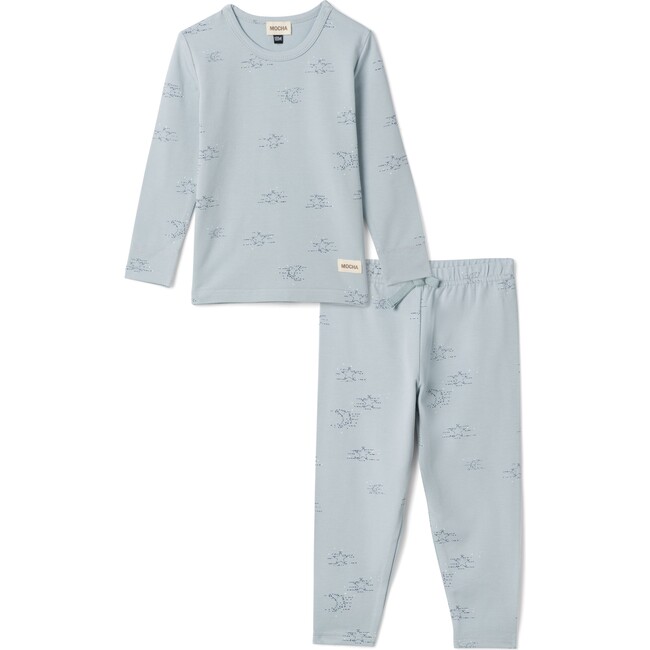 Stars Print Cotton Set Blue