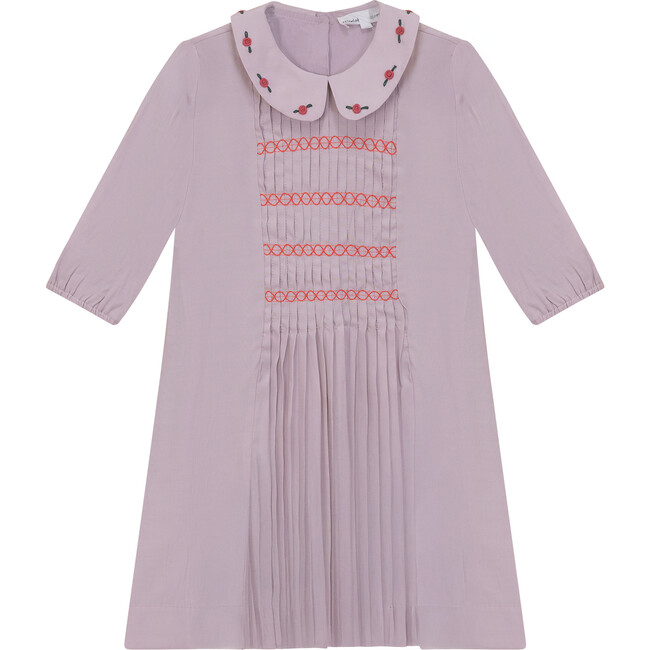 Woven Pleated Dress Blush