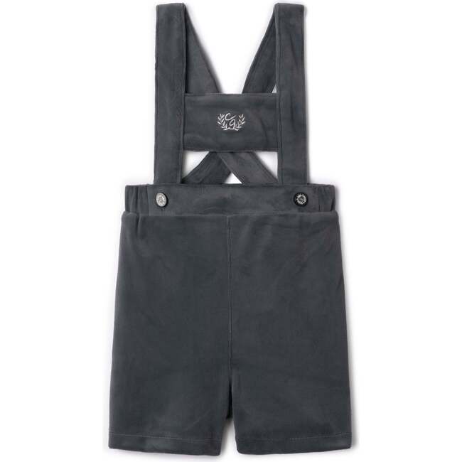 Crest Embroidery Shorts Overall Dark Grey