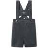 Crest Embroidery Shorts Overall Dark Grey - Rompers - 1 - thumbnail