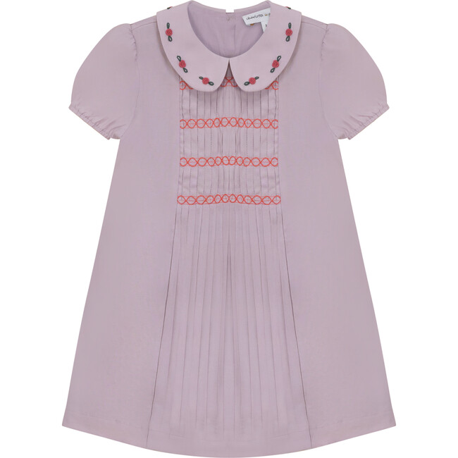 Woven Pleated Dress Blush