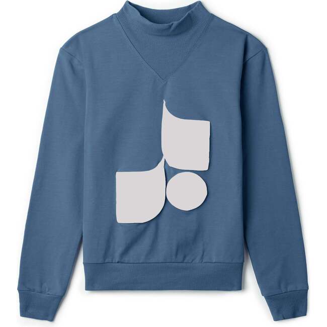 Fennel Neck Sweatshirt Denim