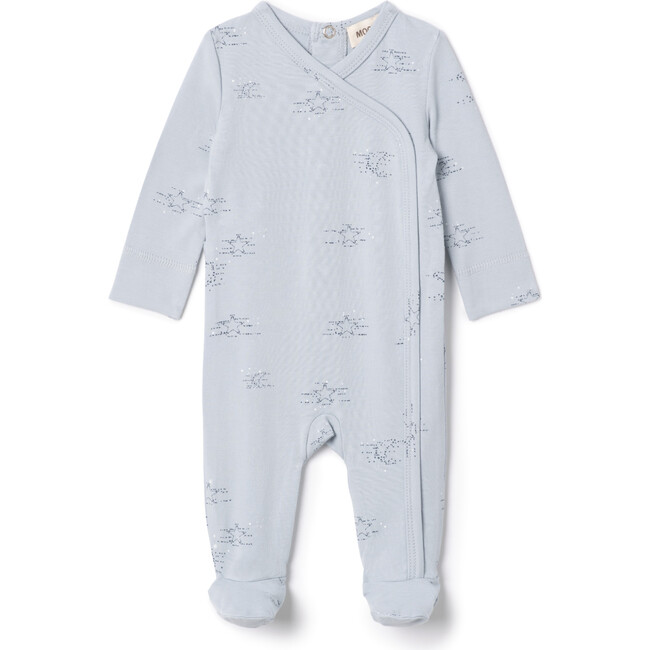Stars Print Cotton Onesie Blue