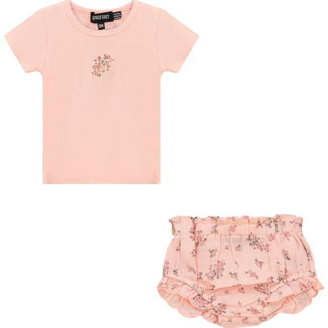 Floral Print 2Pc Set Pink