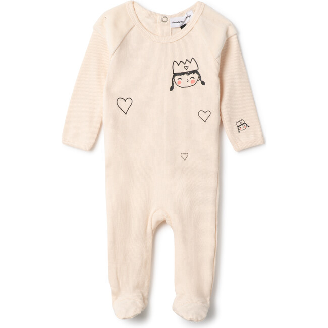 Princess Print Onesie Cream