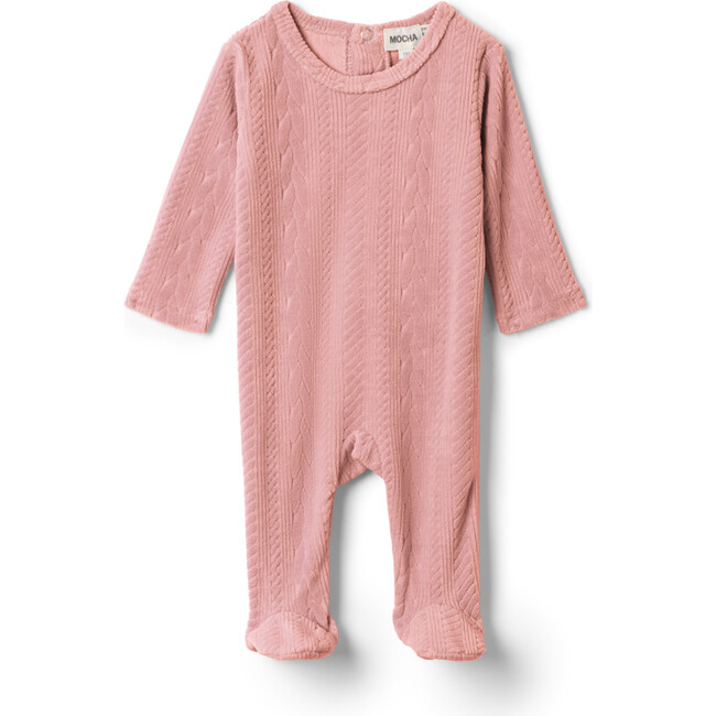 Cable Textured Onesie Maple