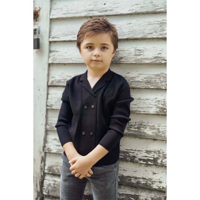 Double Breasted Blazer Oxford Blue