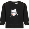 Crown Print Sweatshirt Black - Sweatshirts - 1 - thumbnail