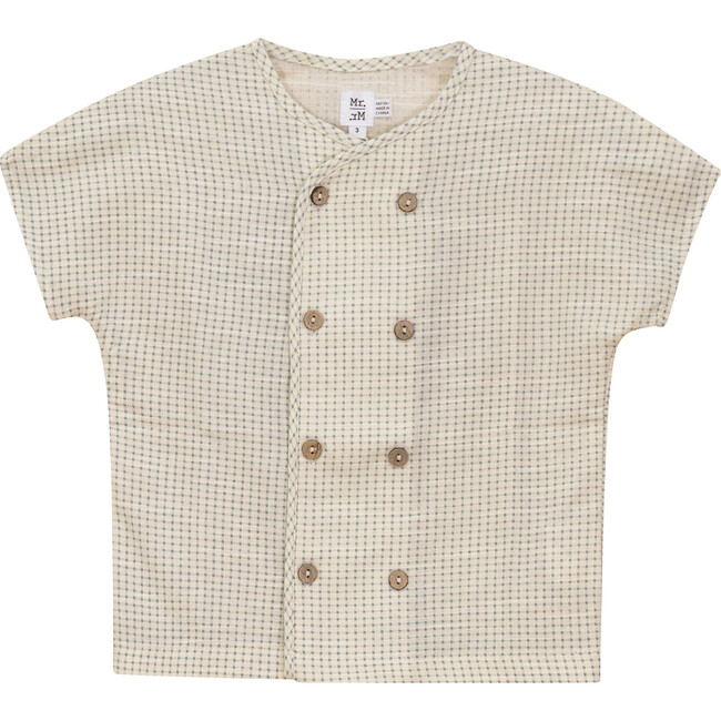 Woven Checkered Shirt Blue