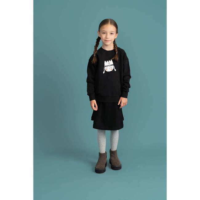 Crown Print Sweatshirt Black