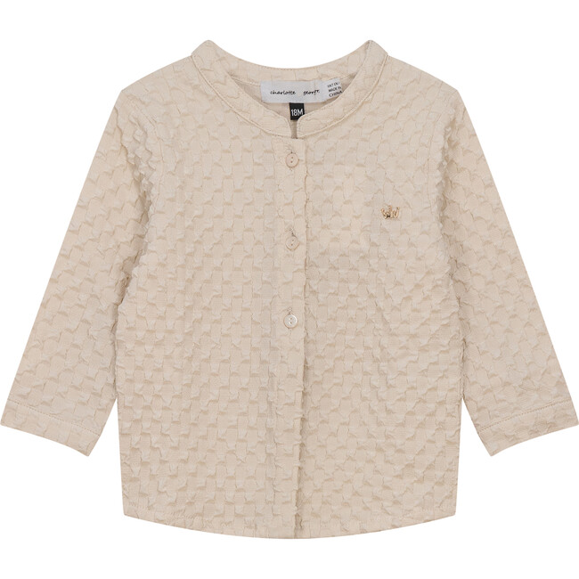 Puff Textured Woven Shirt Cream