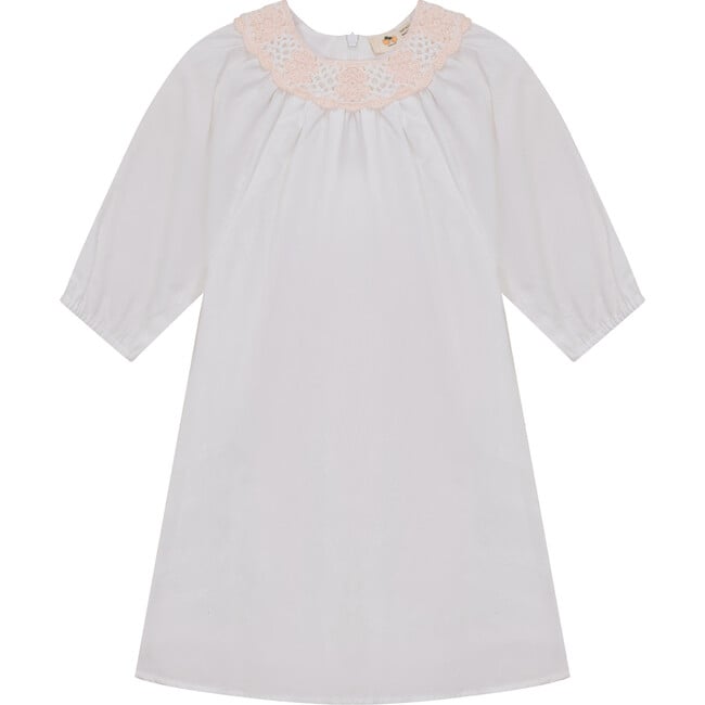 Woven Crochet Dress Off White - Dresses - 4