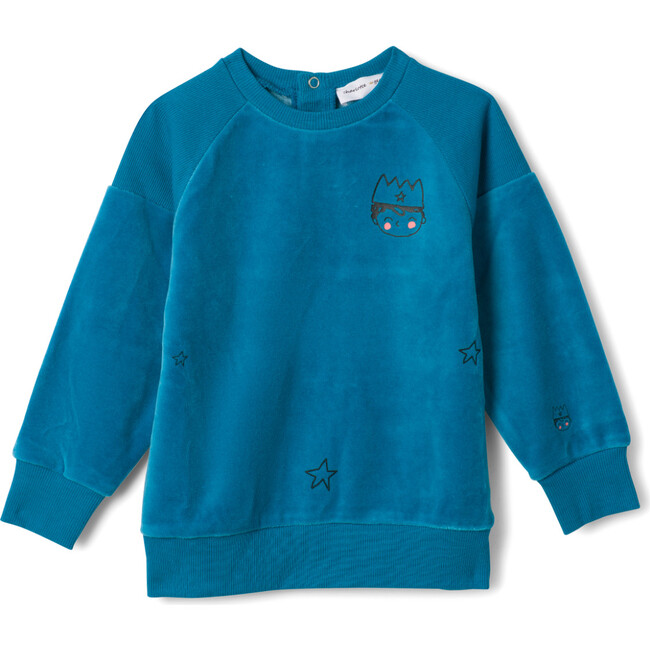 Prince Print Sweatshirt Blue Jay