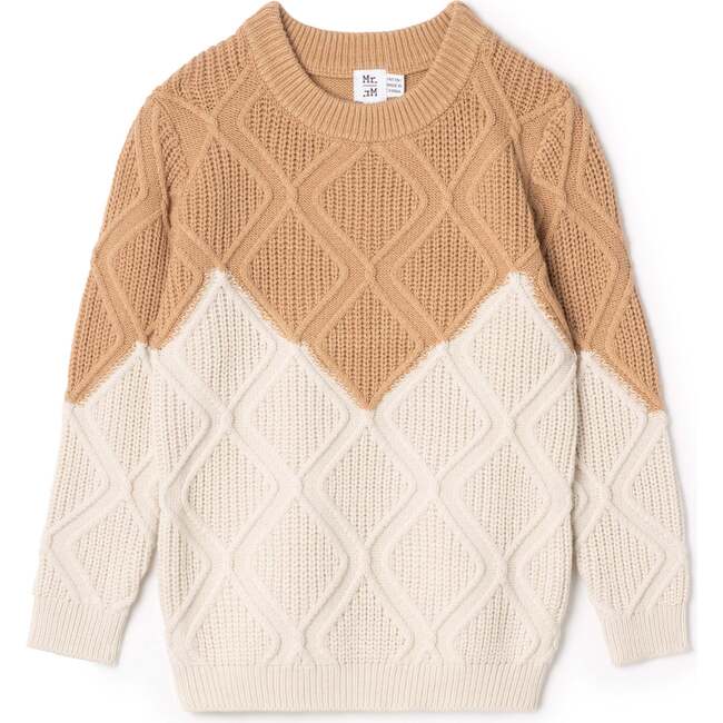 Diamond Knit Sweater Dark Almond/Camel