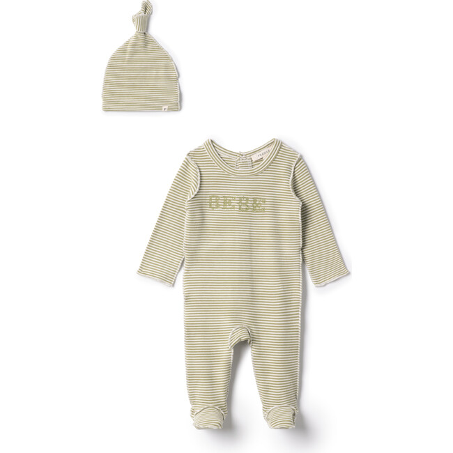 BEBE Embroidered Brushed Onesie Olive
