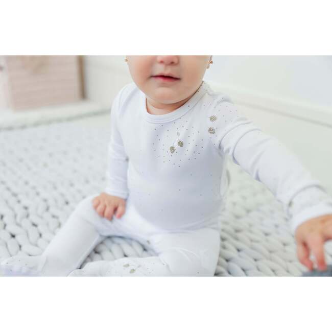 Strawberry and Dot Print Onesie Set White