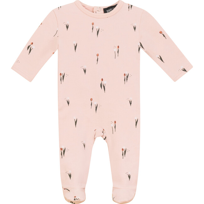 Scooter and Tulip Printed Onesie Soft Pink