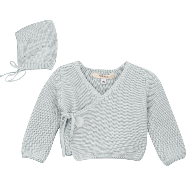 Garter Knit Cardigan Set Skylight