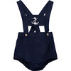 Anchor Embroidered Overall Navy - Rompers - 1 - thumbnail