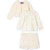 Woolen 2Pc Set with Cardigan Cream - Mixed Apparel Set - 1 - thumbnail