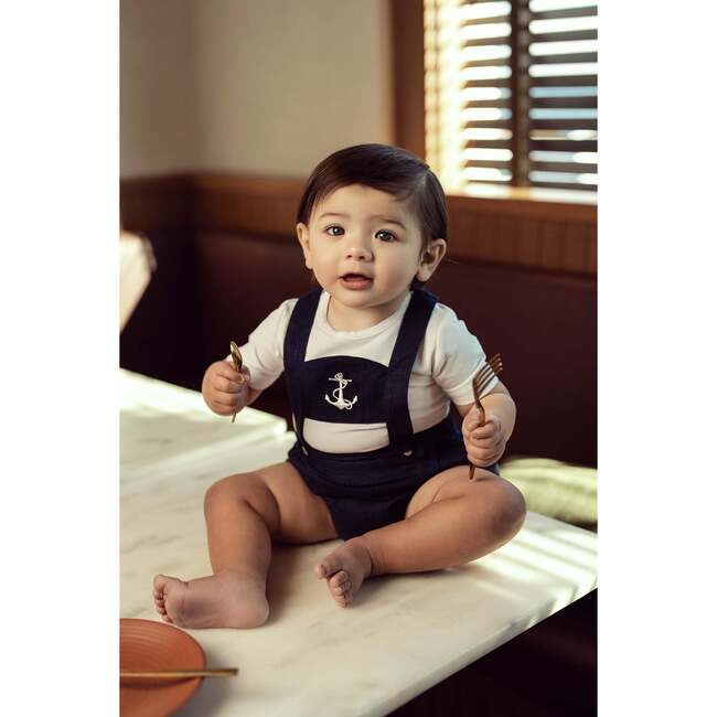 Anchor Embroidered Overall Navy