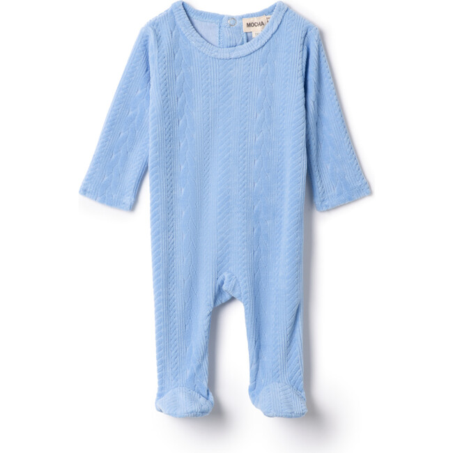 Cable Textured Onesie Blue