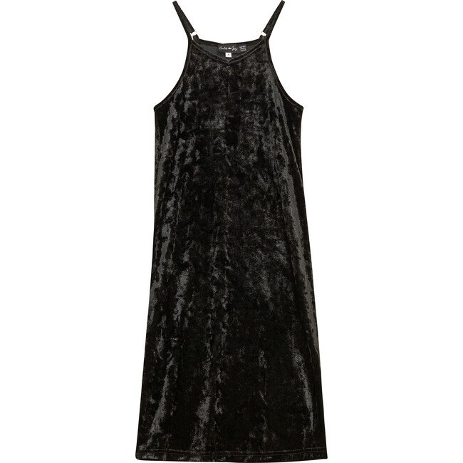 Crushed Velour Maxi Jumper Black