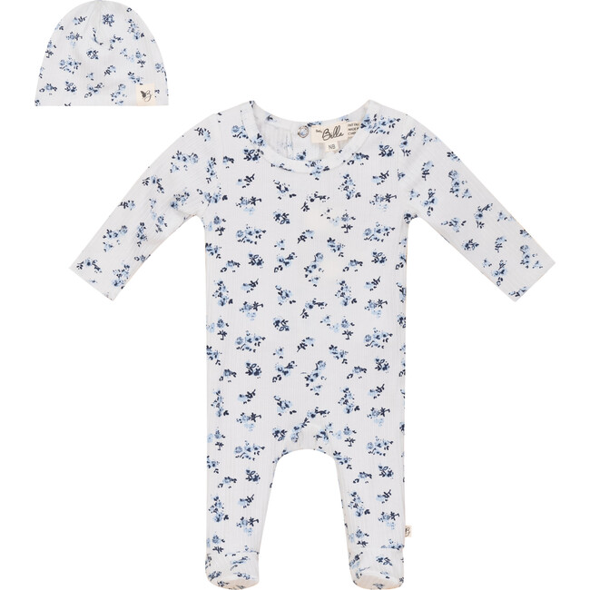 Floral Delight Onesie Set Blue