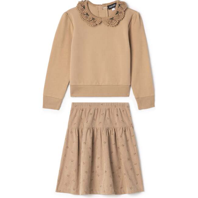 Corduroy Skirt Set Dusty Pink