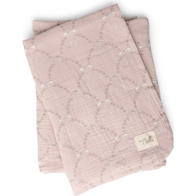 Bow Print Swaddle Primrose