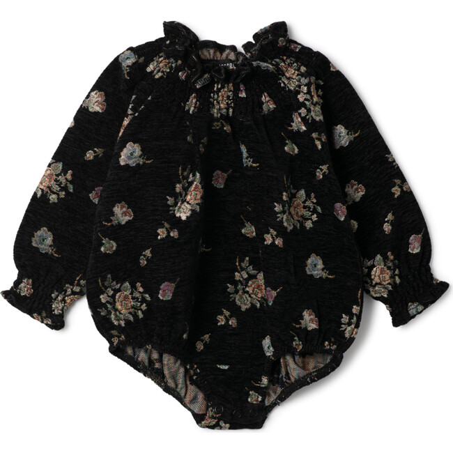 Floral Brocade Bubble Black