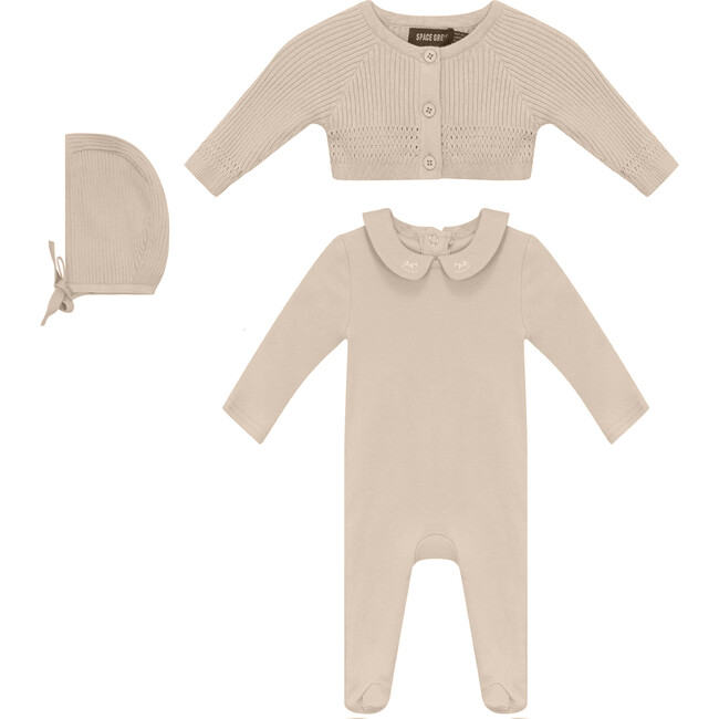 Onesie and Cardigan Set Dark Almond