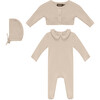 Onesie and Cardigan Set Dark Almond - Mixed Apparel Set - 1 - thumbnail