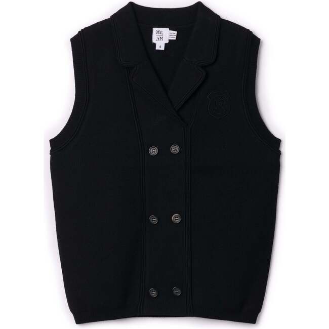 Double Breasted Vest Black