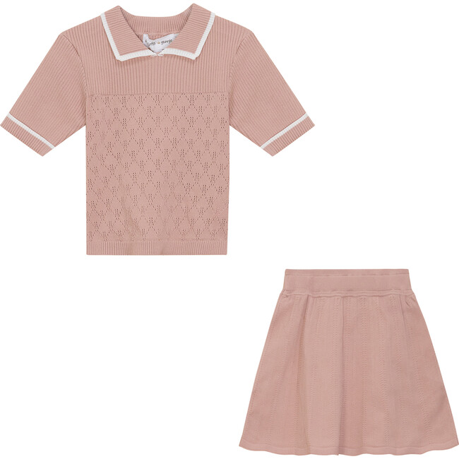 Knit Textured 2Pc Set Rosebud
