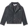 Crest Embroidered Jacket Dark Grey - Jackets - 1 - thumbnail