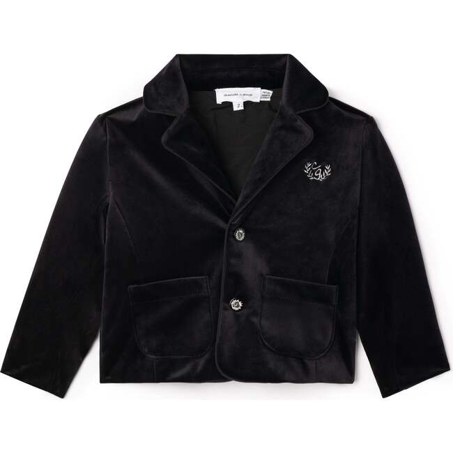 Crest Embroidered Jacket Black