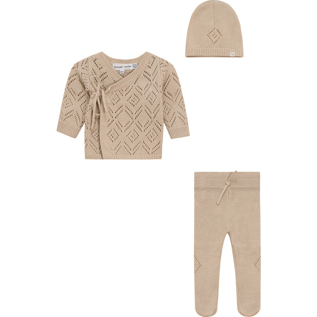 Pointelle Knit 3Pc Set Ivory