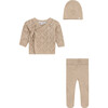 Pointelle Knit 3Pc Set Ivory - Mixed Apparel Set - 1 - thumbnail