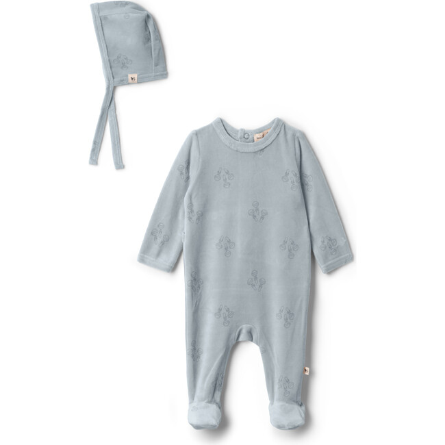 Rattle Print Onesie Blue