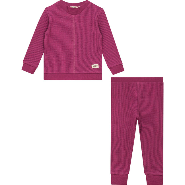 Stretch Waffle 2Pc Set Magenta