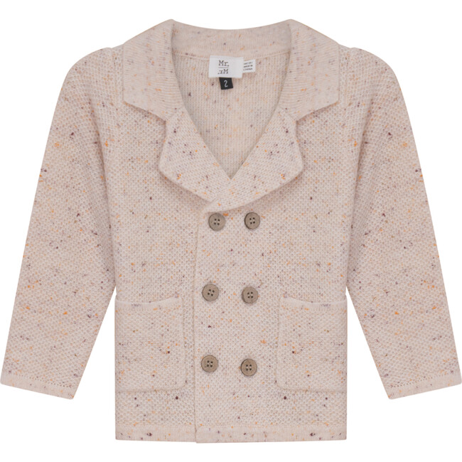Speckeled Waffle Knit Blazer Beige