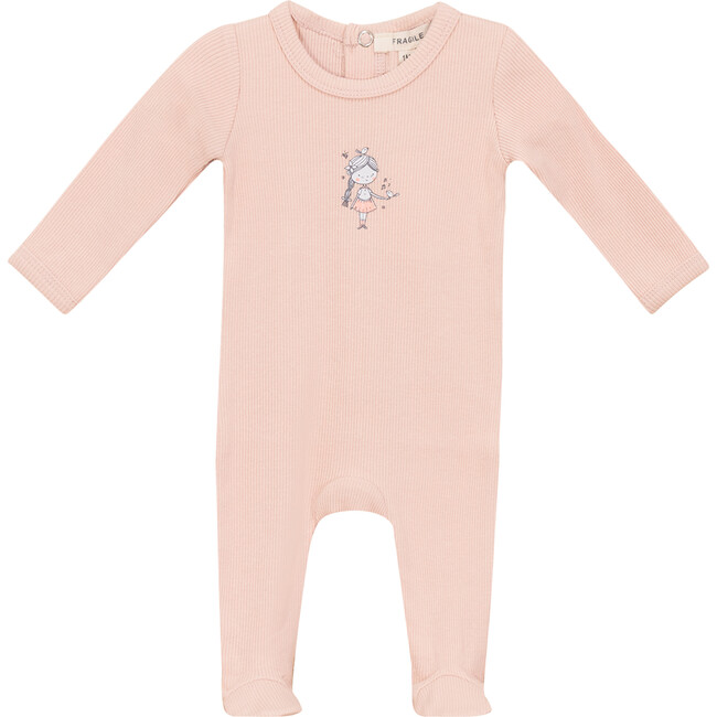 Boy and Girl Print Onesie Light Mauve