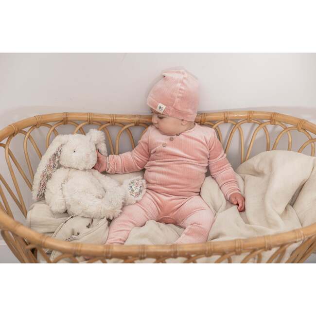 Fake Wrap Onesie with Hat Taupe