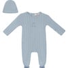 Embroidered Cherry Onesie with Hat Blue Mist - Mixed Apparel Set - 1 - thumbnail