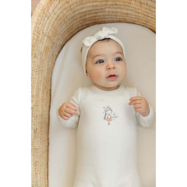 Boy and Girl Print Onesie Light Mauve