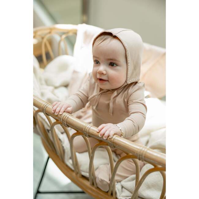 Knitted Wrap Onesie with Bonnet White - Mixed Apparel Set - 3