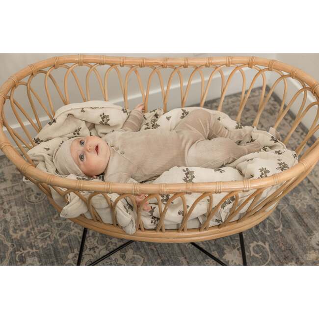 Fake Wrap Onesie with Hat Taupe - Mixed Apparel Set - 4