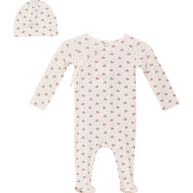 Fruit Print Onesie Set Mauve